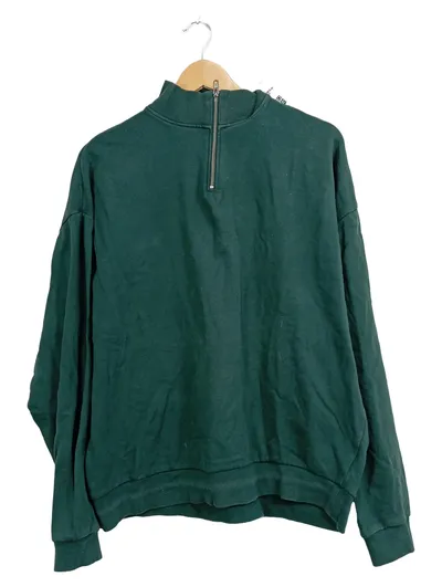 ASOS Herren Pullover Grün M mit 1/4 Reißverschluss Casual