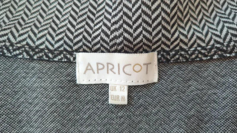 Apricot Damen Businesskleid Fischgrätenmuster Grau Gr. 40/M ärmellos 2
