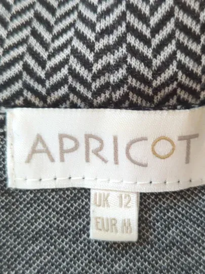 Apricot Damen Businesskleid Fischgrätenmuster Grau Gr. 40/M ärmellos 4