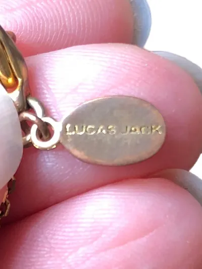 LUCAS JACK Damen Armband Elegant Tropfenanhänger Juwel Gold 18cm