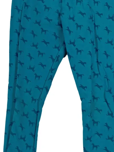 JAKO-O Leggings Mädchen 140/146 Türkis Pferde-Muster Baumwolle