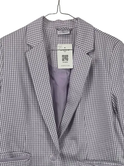 Pageone Damen Blazer Gr. 40 Lila Kariert Business Jacke Polyester