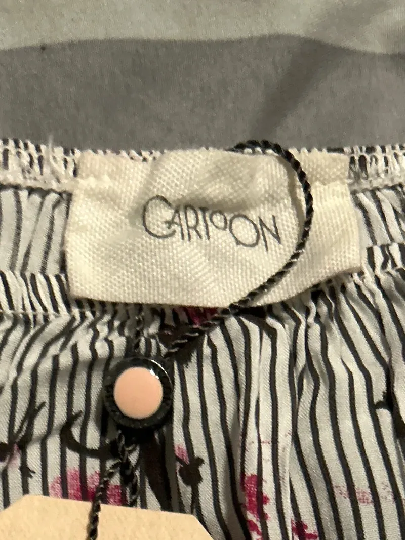 Cartoon Damen Bluse Gr. S 36 gestreift Blumenmuster 3/4-Arm 4
