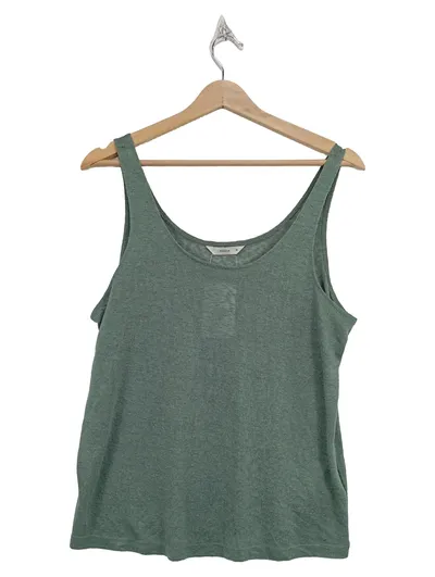 Pigalle Damen Tank Top Gr. M Grün Meliert Casual Tanktop