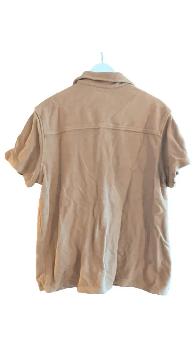 ASOS Design Herren Freizeithemd Braun Gr. S Kurzarm Baumwolle Casual