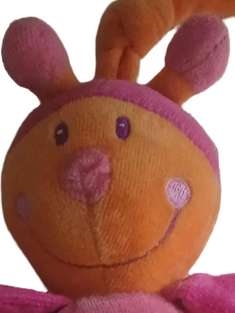 Fehn Baby Kuscheltier Hase Blumenmuster Pink 20cm Stofftier 2