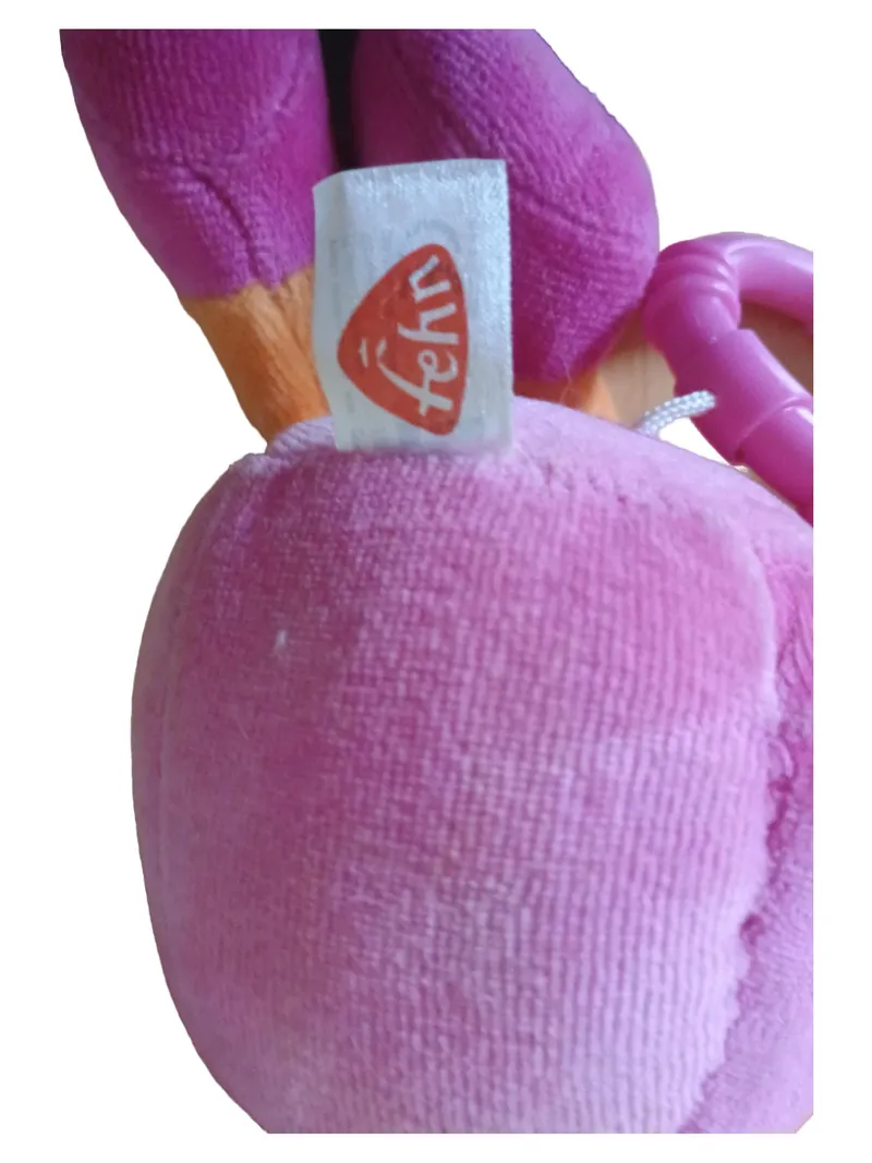 Fehn Baby Kuscheltier Hase Blumenmuster Pink 20cm Stofftier 4