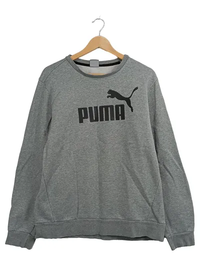 Puma Herren Sweatshirt Gr. L Grau Sportlich mit Logo-Print
