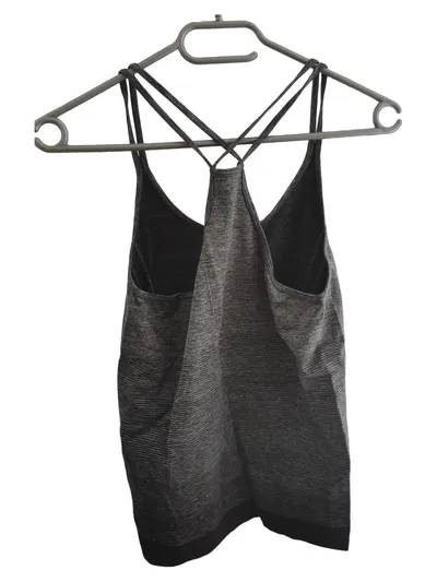 Crivit Damen Sport Top Träger Rippstrick Meliert Grau Gr. 40 L
