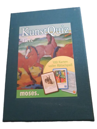moses. KunstQuiz Tiere Gesellschaftsspiel Rätselspiel 100 Karten