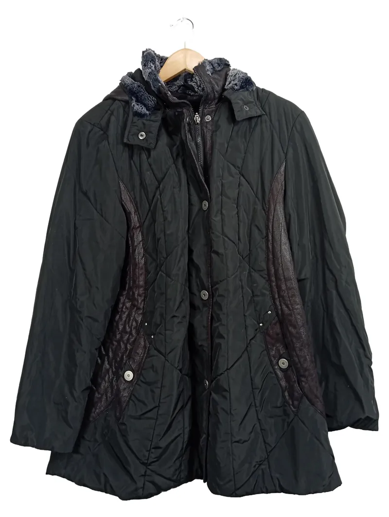Bexleys Woman Damen Steppjacke Kapuze Schwarz Gr. 44/XXL Outdoor 1