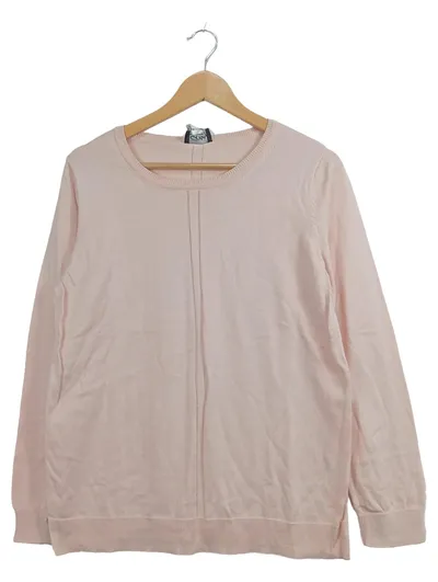 Amy Vermont Damen Pullover Langarm Rosa Gr. 42/XL Baumwolle Casual