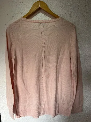 Amy Vermont Damen Pullover Langarm Rosa Gr. 42/XL Baumwolle Casual