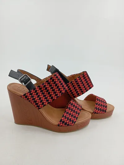 Another A Damen Plateausandalen Keilabsatz Sandalen Mehrfarbig Gr. 38