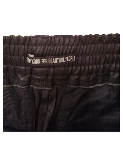 Drykorn Lederhose Damen Schwarz Elegant Business Gr. W29 38 M