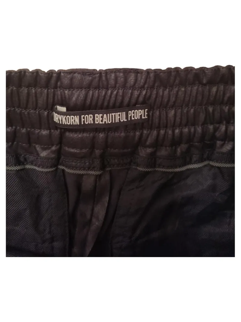 Drykorn Lederhose Damen Schwarz Elegant Business Gr. W29 38 M 2