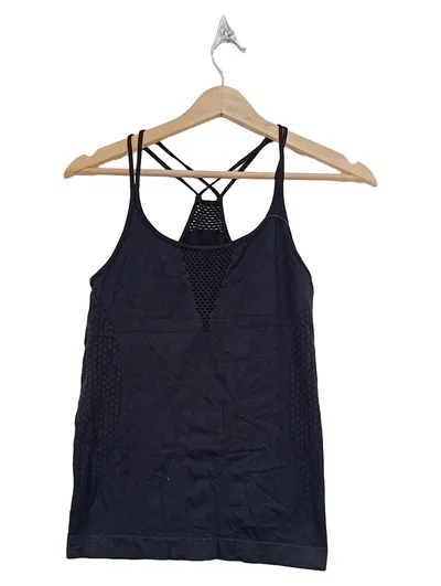 CRIVIT Damen Sport Top Tanktop Gr. 40/42 Schwarz Mesh Fitness
