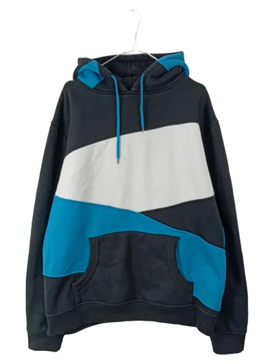 Urban Classics Kapuzenpullover Colorblock Herren Hoodie Gr. XXL Schwarz Türkis
