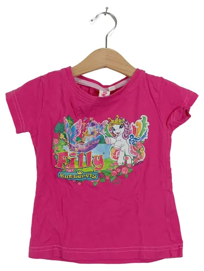 Filly Butterfly Mädchen T-Shirt Gr. 98 Pink Pony Motiv Baumwolle