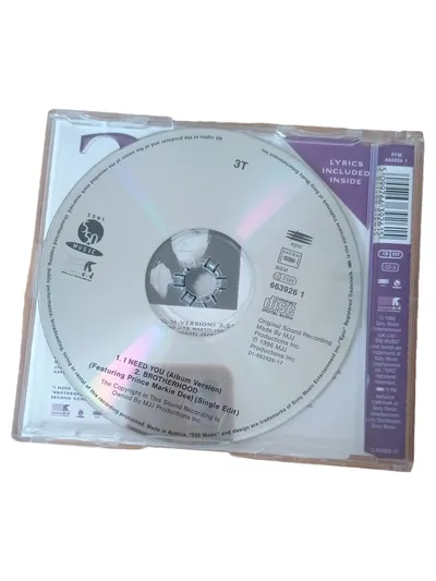 3T I Need You CD Single 1996 Brotherhood Prince Markie Dee Hip Hop Rap