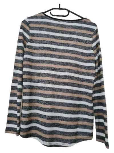 Comma Casual Identity Damen Langarmshirt Gr. 38 M gestreift Brusttasche
