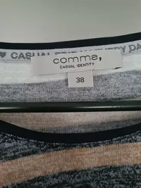 Comma Casual Identity Damen Langarmshirt Gr. 38 M gestreift Brusttasche 8