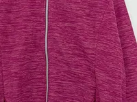 Ulla Popken Damen Fleecejacke Gr. 50/52 Pink Meliert Reißverschluss 3