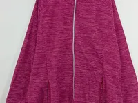Ulla Popken Damen Fleecejacke Gr. 50/52 Pink Meliert Reißverschluss 4