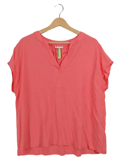 Street One Damen T-Shirt Pink Gr. 42/XL Viskose Casual Kurzarm