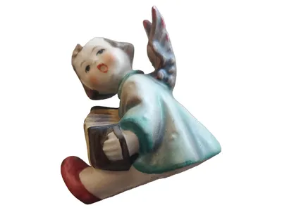 Goebel Engel mit Ziehharmonika Porzellan Dekofigur Nostalgisch Mehrfarbig 6cm