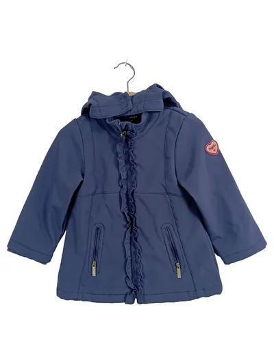 Mexx Mädchen Softshelljacke Gr. 92 Blau mit Rüschen Kapuze Freizeit