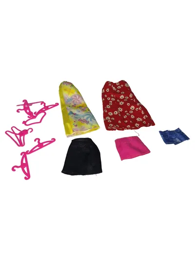 Barbie Kleidungsset Puppenkleidung Blumenmuster Grafik Logo Konvolut Gebraucht