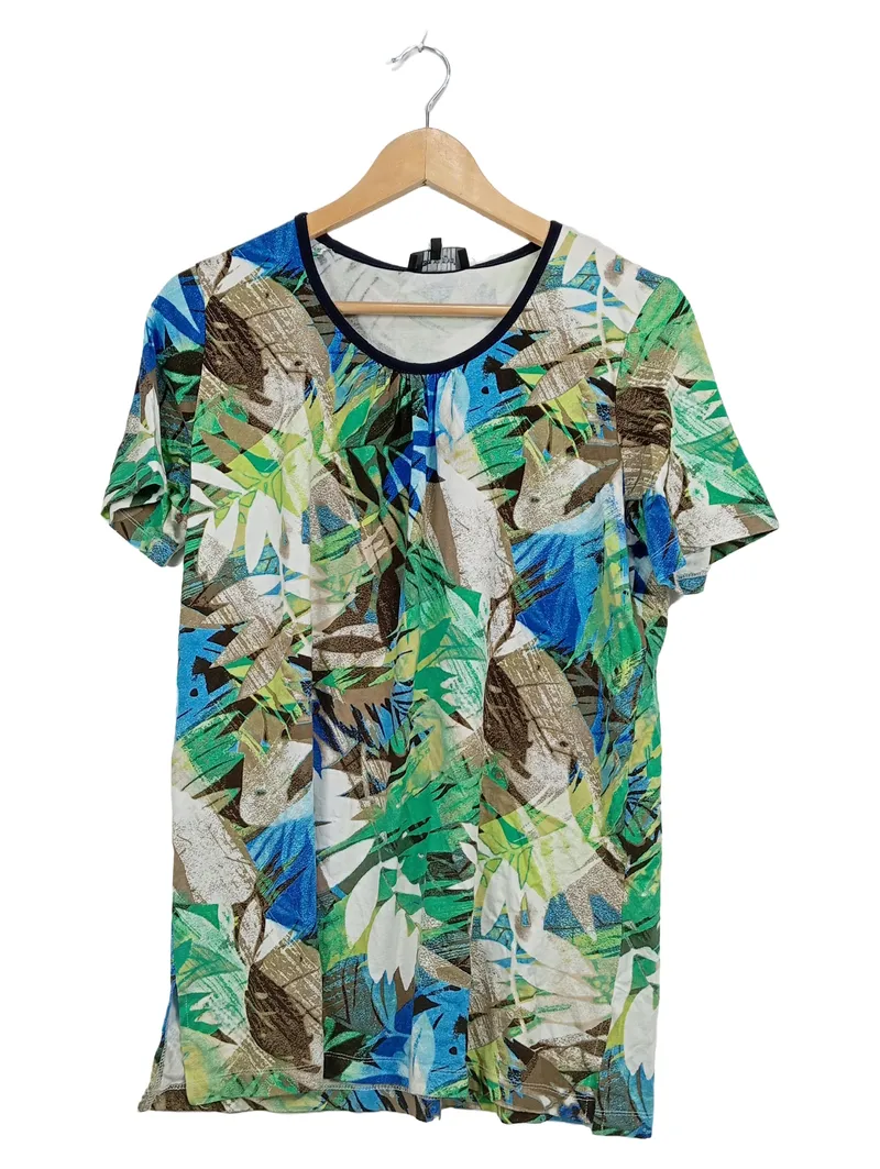 Bexleys Woman T-Shirt Damen Gr. M Tropisches Blumenmuster Mehrfarbig 3
