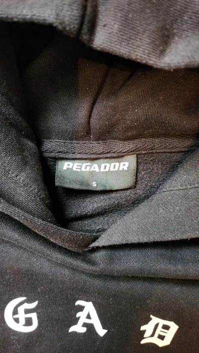 Pegador Hoodie Kapuzenpullover Herren Gr. S Schwarz Streetwear