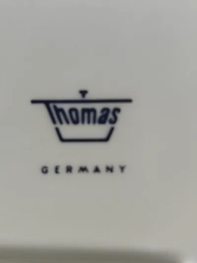 Thomas Germany Servierplatte Oval Goldrand Blau 28x20 cm Porzellan
