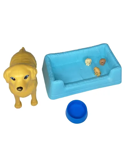 Mattel Barbie Hundeset Mama Welpen Hundebett Napf Spielfiguren Set