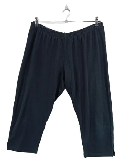 Ulla Popken Damen Jogginghose Gr. 54/56 Schwarz Baumwolle Stretch