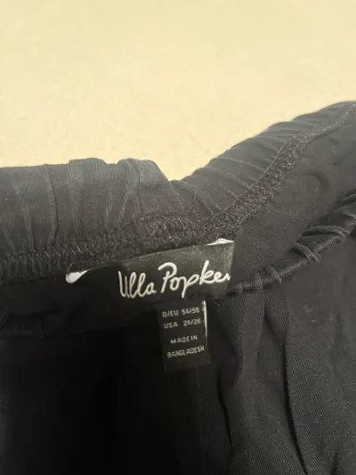 Ulla Popken Damen Jogginghose Gr. 54/56 Schwarz Baumwolle Stretch