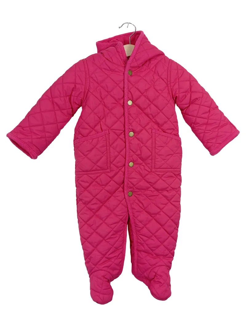 Ralph Lauren Schneeanzug Overall Baby Mädchen Gr. 74 9M Pink Gesteppt Winter 1