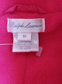 Ralph Lauren Schneeanzug Overall Baby Mädchen Gr. 74 9M Pink Gesteppt Winter 5