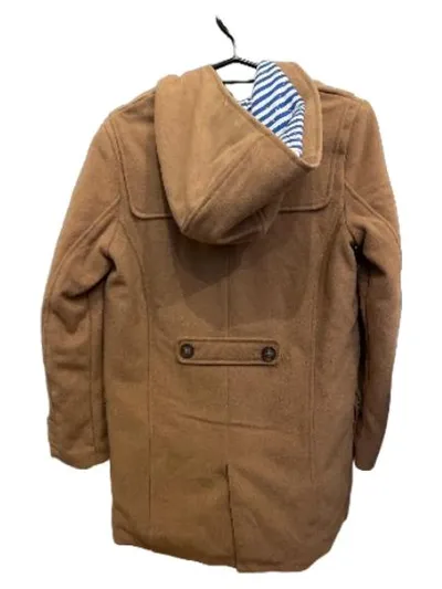 Boden Dufflecoat Kinder Gr. 152 Beige Wolle Kapuze Toggle Mantel