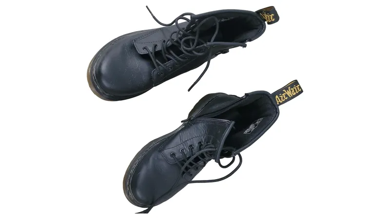 Dr. Martens Stiefel Kinder Gr. 35 Schwarz Klassisch Schnürstiefel 3