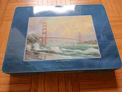 Thomas Kinkade Blechdose Golden Gate Bridge Nostalgisch Blau 69.3cm