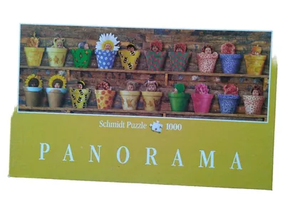 Anne Geddes Panorama Puzzle 1000 Teile Schmidt Babys Blumentöpfe