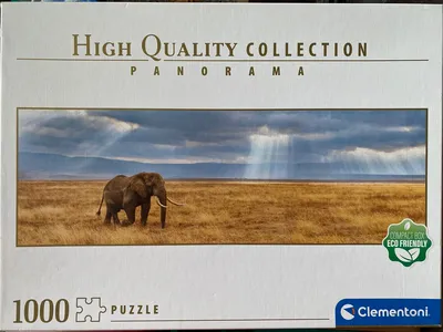 Clementoni Panorama Puzzle 1000 Teile Elefant Afrika Savanne High Quality