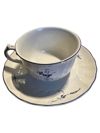 Villeroy & Boch Vieux Luxembourg Tasse Untertasse Porzellan Klassisch Blumen 6cm