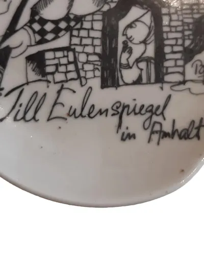 Rosenthal Wandteller Studio Linie Till Eulenspiegel Porzellan Vintage Weiß 13cm