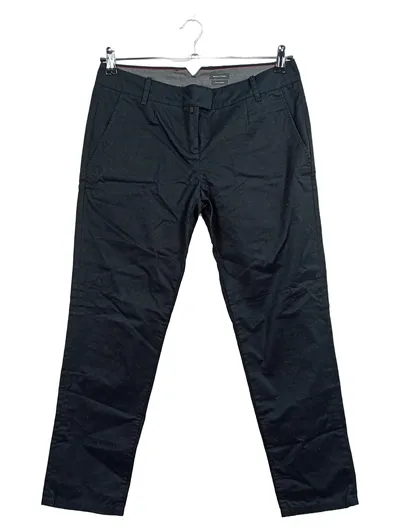 Marc O'Polo Damen Stoffhose Chino Schwarz Gr. 42 Baumwolle