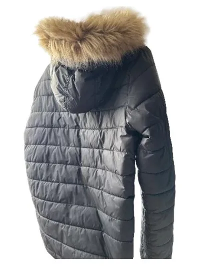 Schott NYC Steppjacke Herren M schwarz Kapuze Fellbesatz Winterjacke