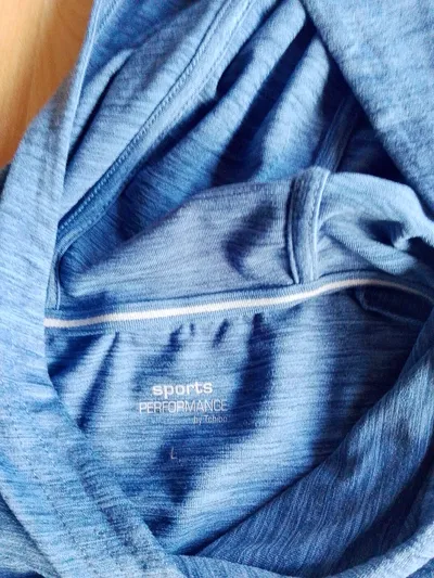 Tchibo Sports Performance Kapuzenpullover Damen Gr. L Blau Meliert